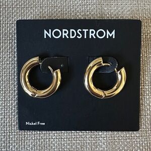 Nordstrom Shiny Gold-Tone Hoop Earrings